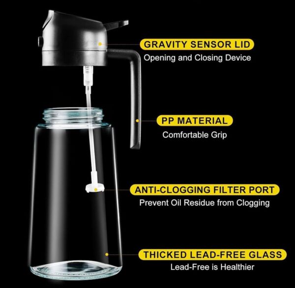 Glass Oil Sprayer And Dispenser Bottle - Image 3